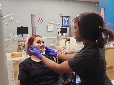 Students creating tooth records